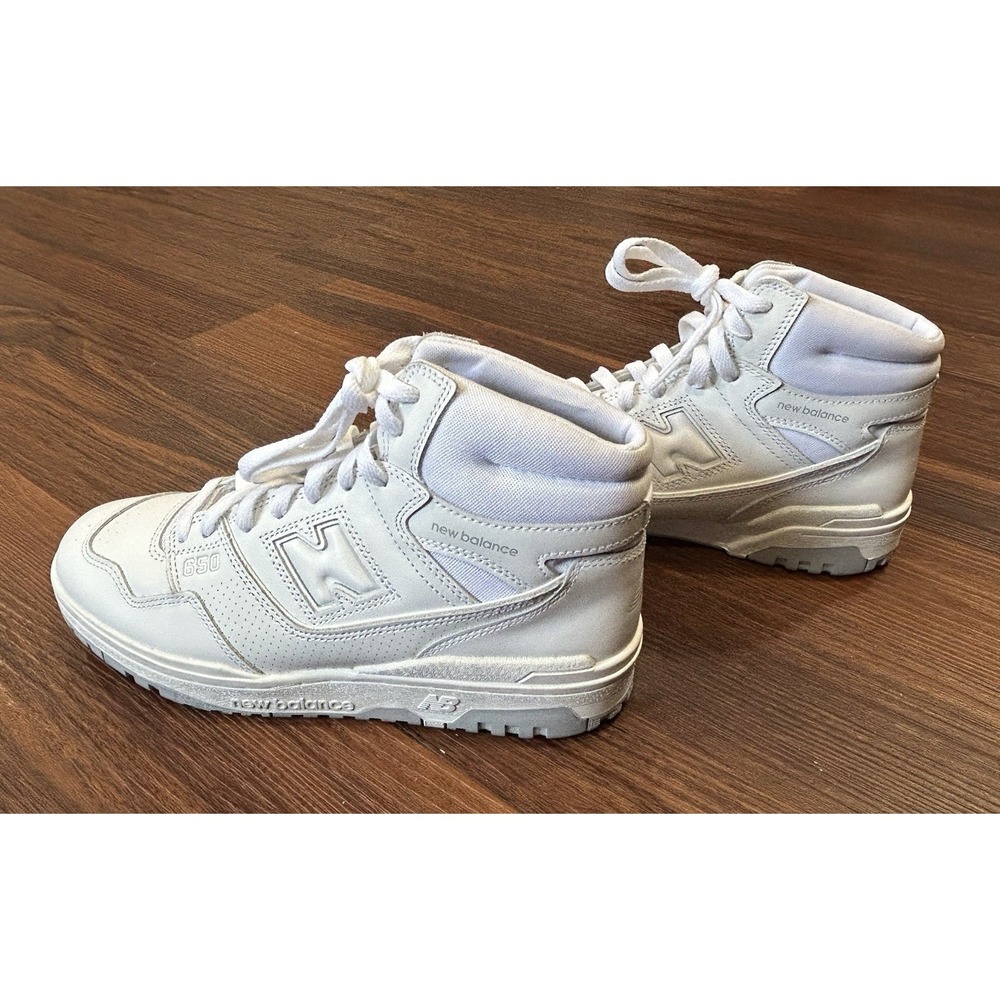 New Balance 650R All White Mens 10.5 High-Top Sneakers Ortholite Insoles New - Picture 5 of 14